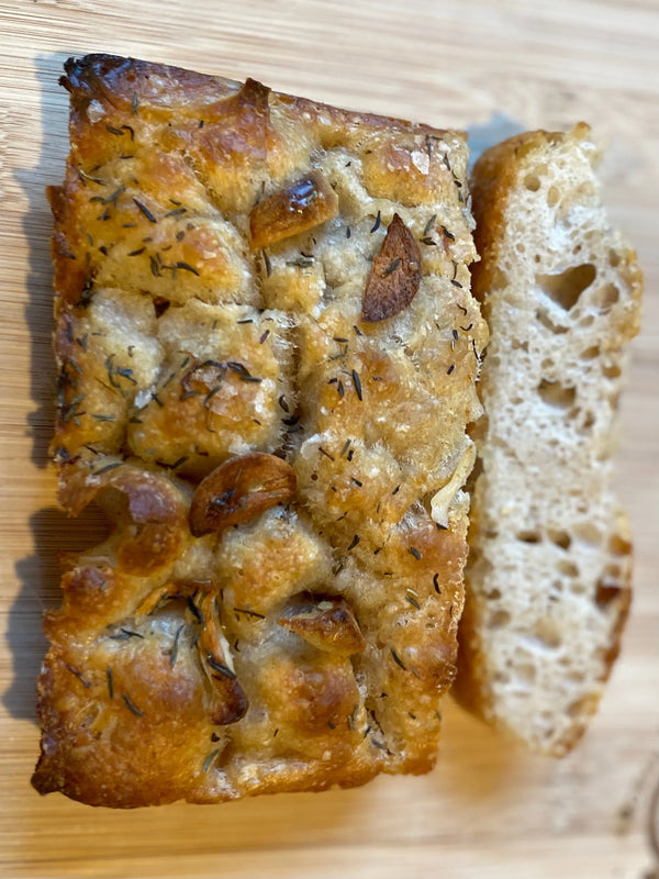 Garlic Focaccia Bread (un)simply sourdough